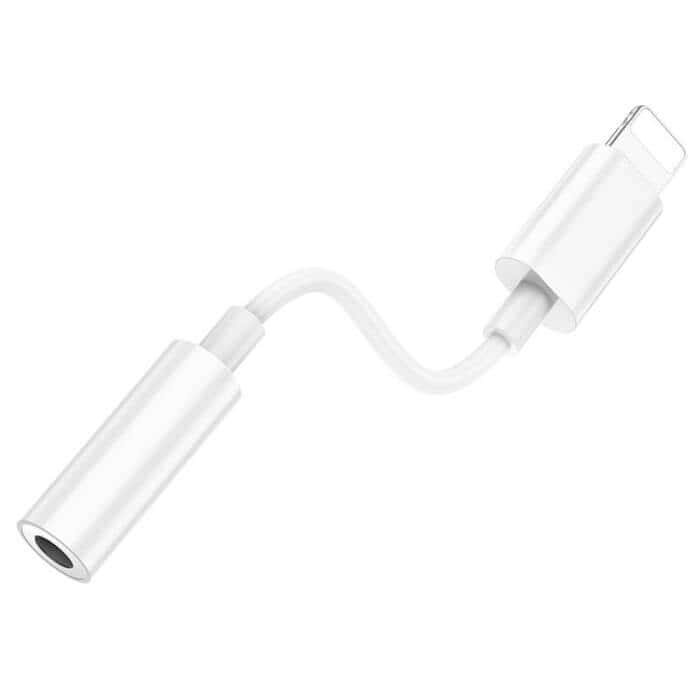 Borofone BV21 82mm Lightning to 3.5mm Audio Aux Headphone Jack Adapter (White) Borofone BV21 82mm Lightning to 3.5mm Audio Aux Headphone Jack Adapter (White)
